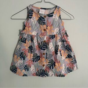 Adorable Tropical Toddler Girl Little Co. by Lauren Conrad Button-Down Dress-18M